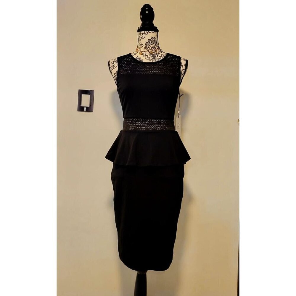 Ali & Jay Dress Womens Sheat Black SZ Small W/Sheer Texture
